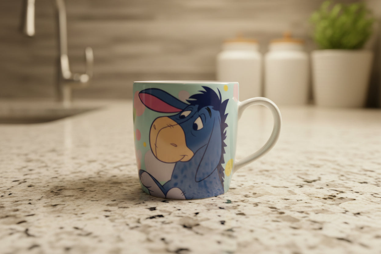 Very Rare Eeyore Coffee Cup Winnie The Pooh Series Disney Thailand 3.25" Tall