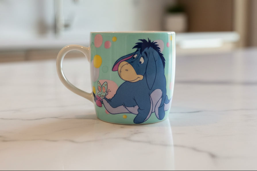Very Rare Eeyore Coffee Cup Winnie The Pooh Series Disney Thailand 3.25" Tall