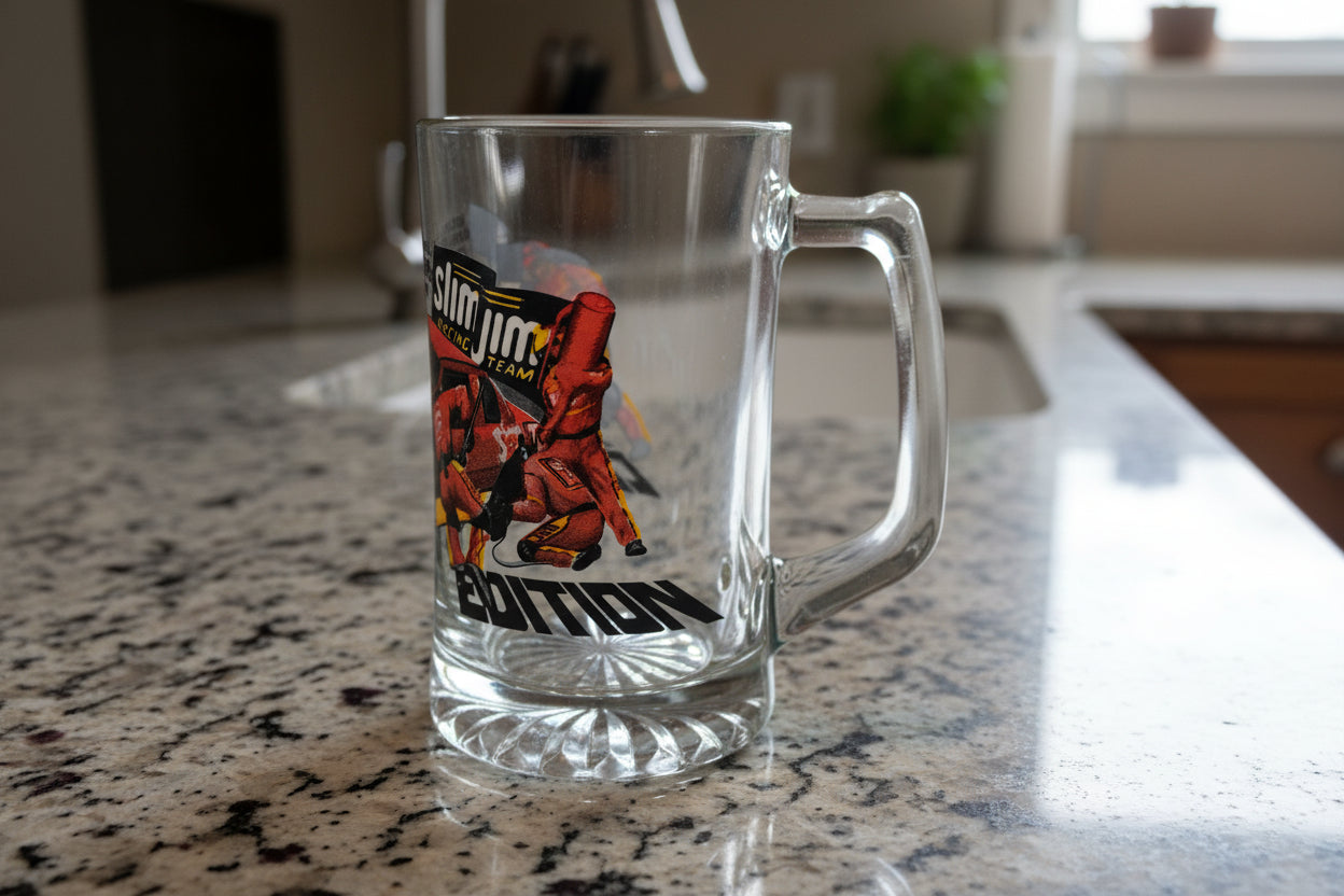 Slim Jim Busch Series Champion 1991/1994 Beer Mug 20oz 1996 Collectors Edition 6.75" Tall