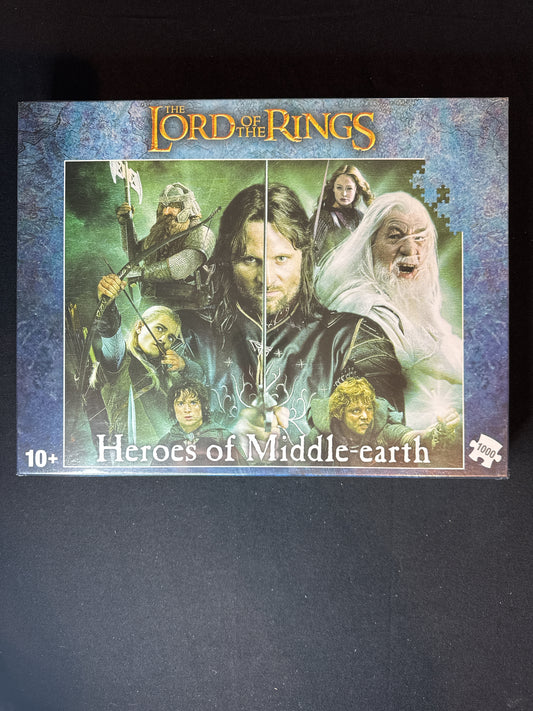 Lord of the Rings Heroes of Middle-Earth 1000 Piece Puzzle New Sealed in Plastic