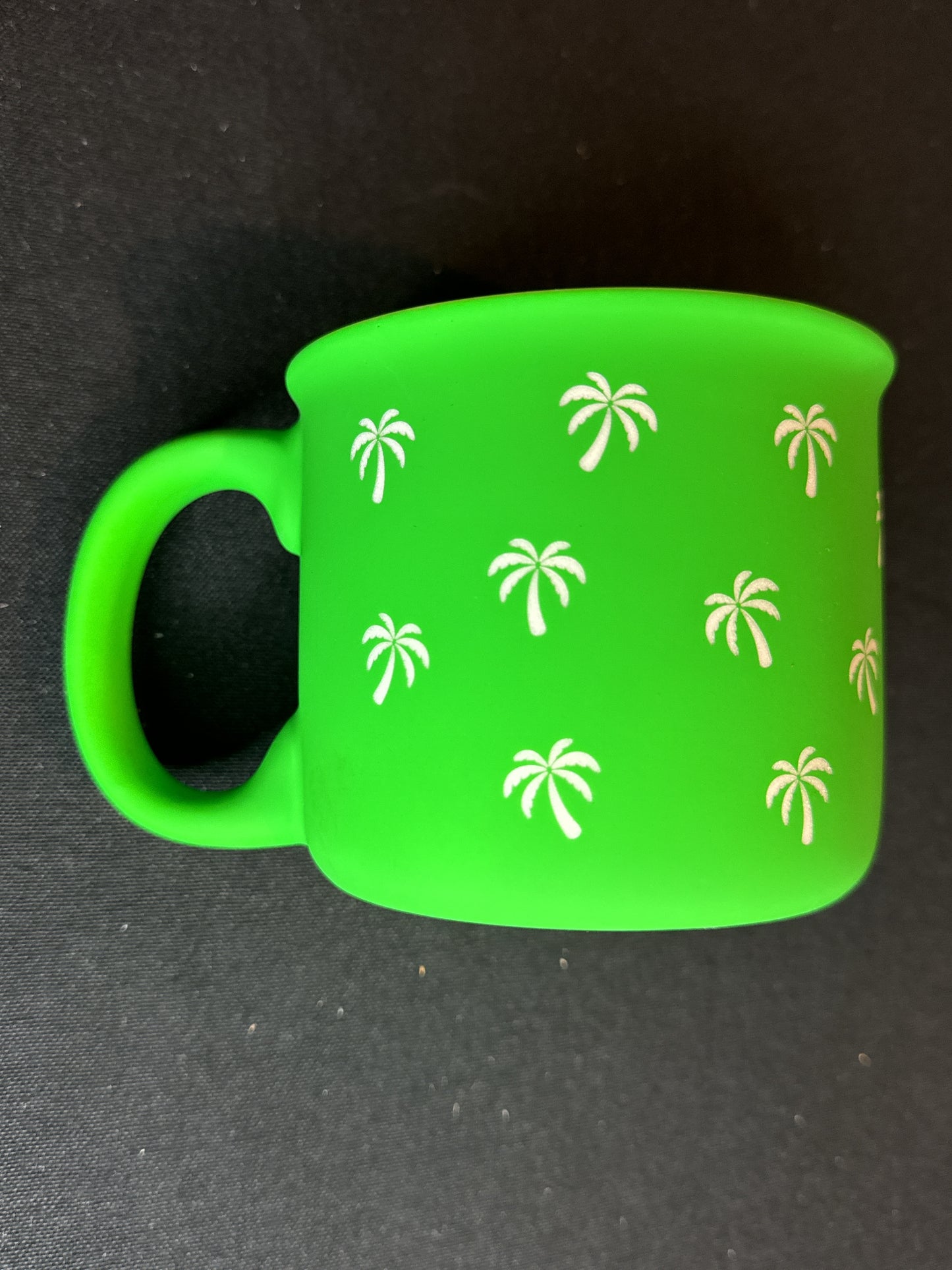 Eccolo Florescent Green Palm Trees Soft Feel Coffee Mug 16oz New Inventory