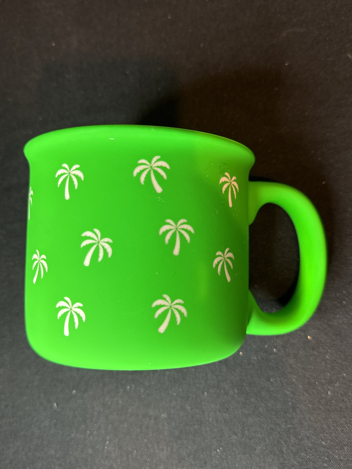 Eccolo Florescent Green Palm Trees Soft Feel Coffee Mug 16oz New Inventory