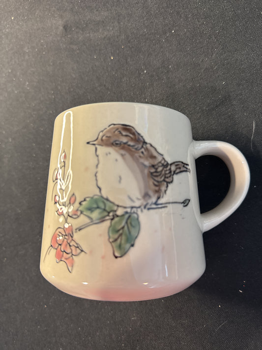 Spectrum Designz Bird Coffee Cup Mug Light Green Interior 3 7/8" Tall New