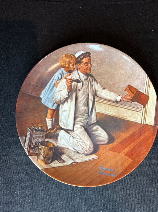 Norman Rockwell Collector Plate "The Painter" (Knowles) Plate Number AH3284