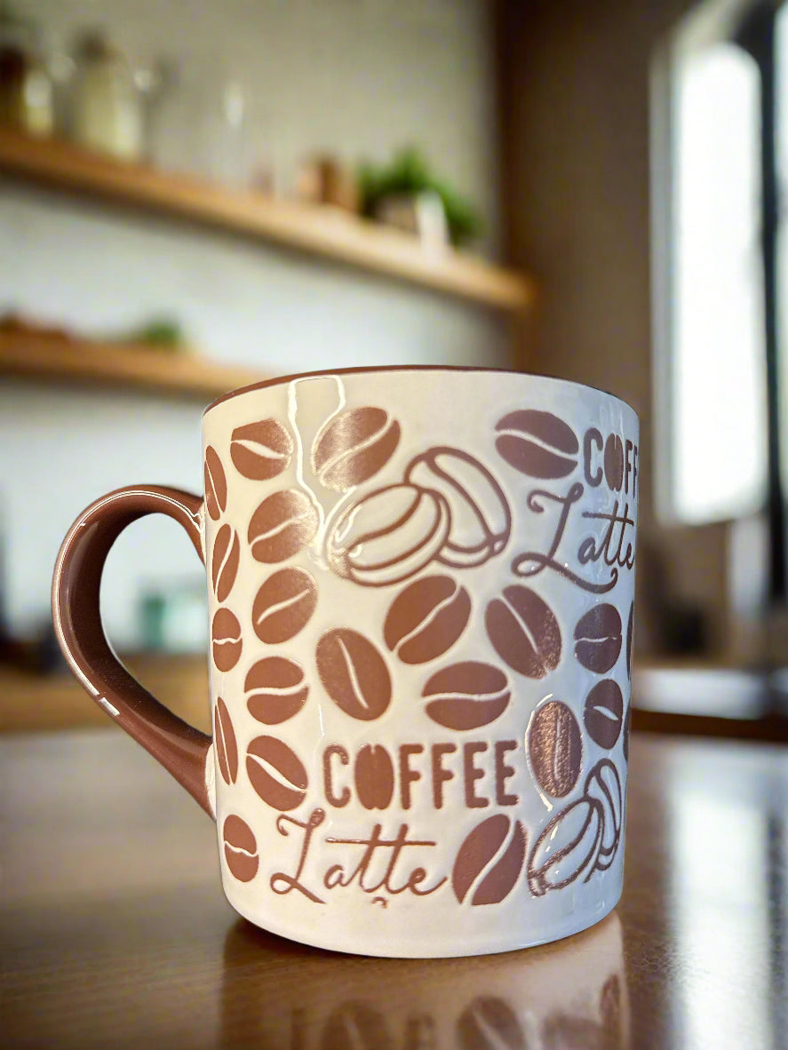 Gibson Home Mr. Coffee Coffee Cup Mug Brown Interior 4.25" Tall New