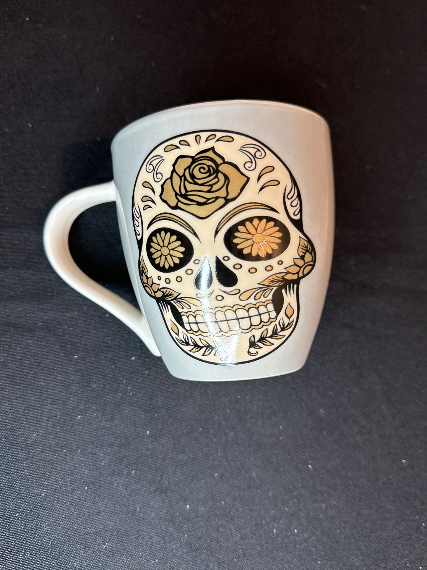 New Eaton Fine Dining Halloween Sugar Skull Breakfast Cereal Bowl & Coffee Cup Set