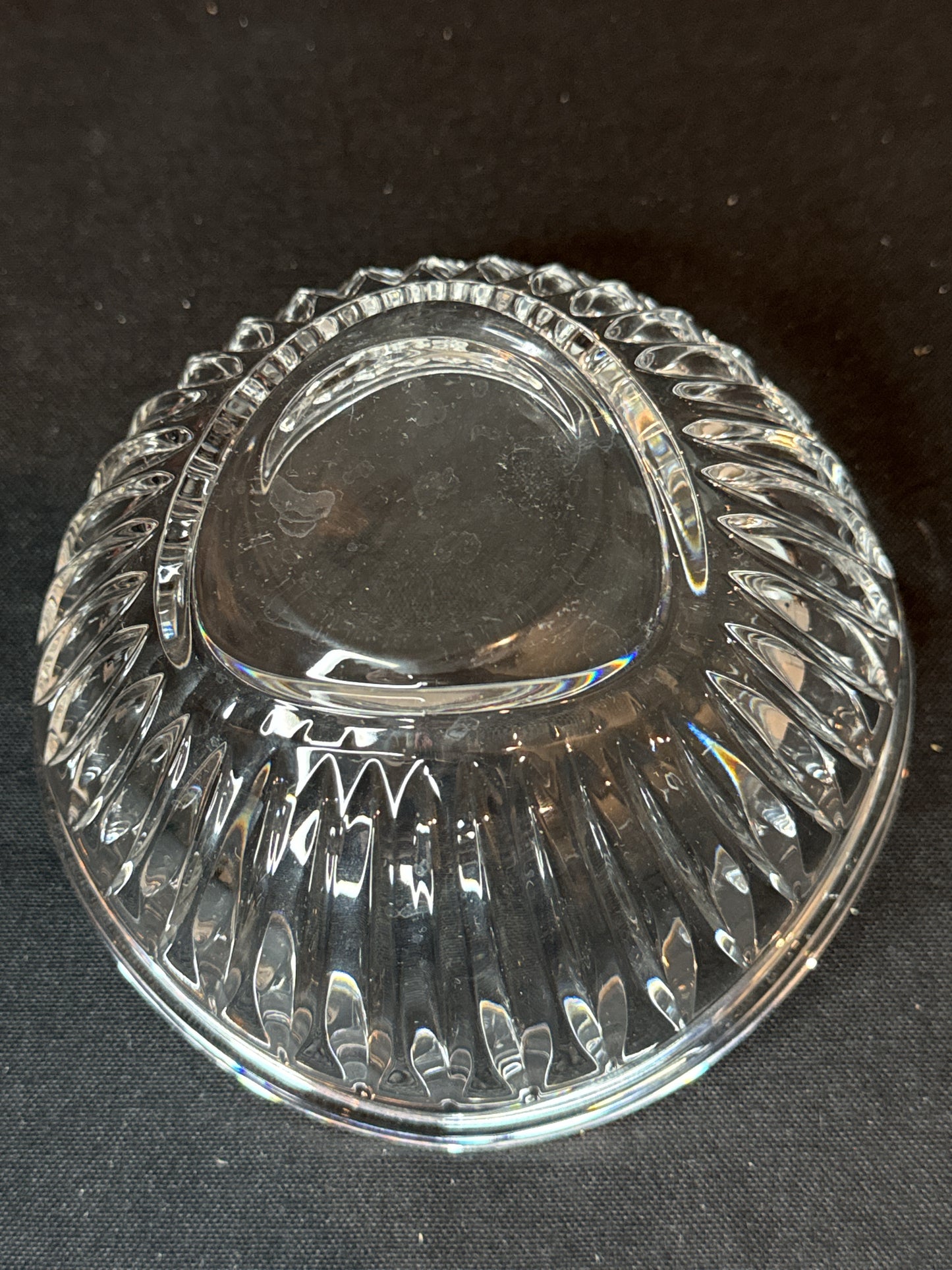 Mikasa Germany 5.75" Triangular Crystal Clear Bowl/Dish Cimmarron Pattern