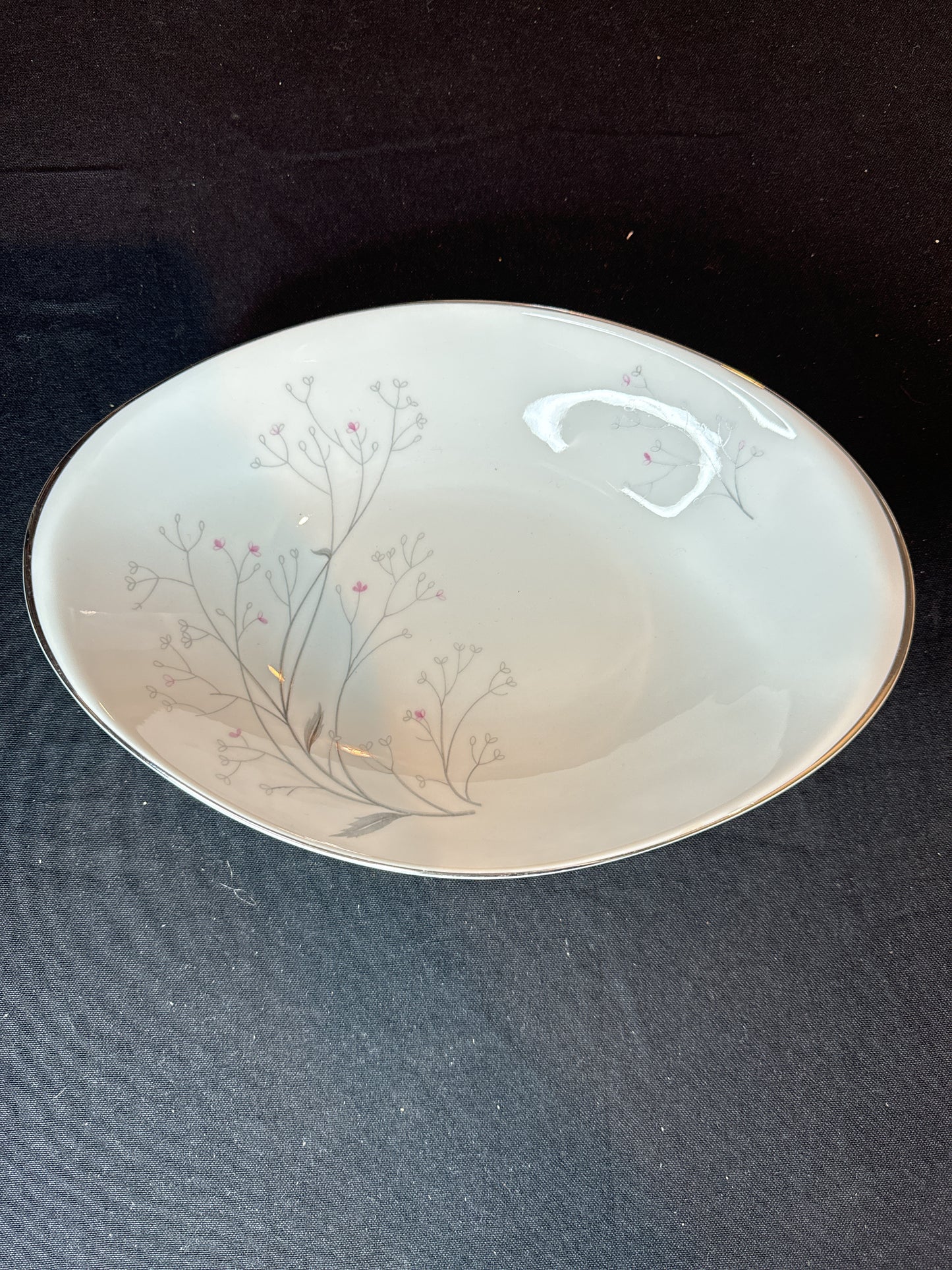 Mieto China of Japan Trees Pattern 12" Platter and 11 3/8" Vegetable Bowl Set