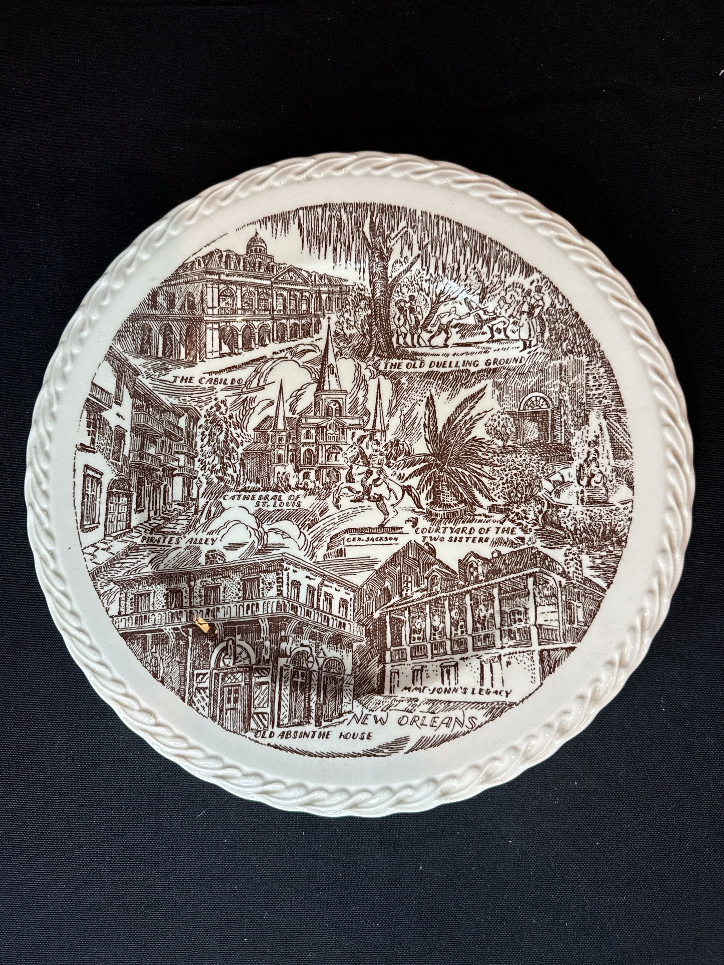 Hausmann Vintage New Orleans Porcelain Plate Collectable 10.5"