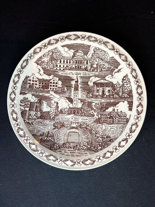 Collectible University of North Carolina Danziger Souvenir Plate 10.5" By Vernon Kilns