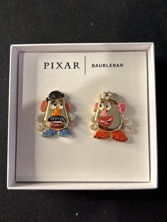 Baublebar Pixar Mr. & Mrs. Potato Head Toy Story Dangle Earrings New in Box