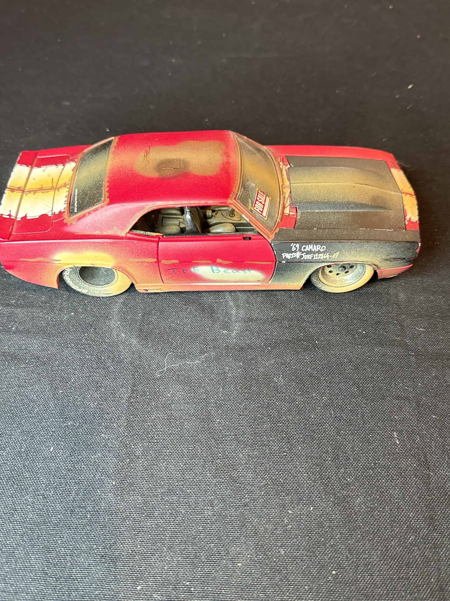 Jada Toys 1969 Chevy Camaro Car For Sale 1/24 8" Long