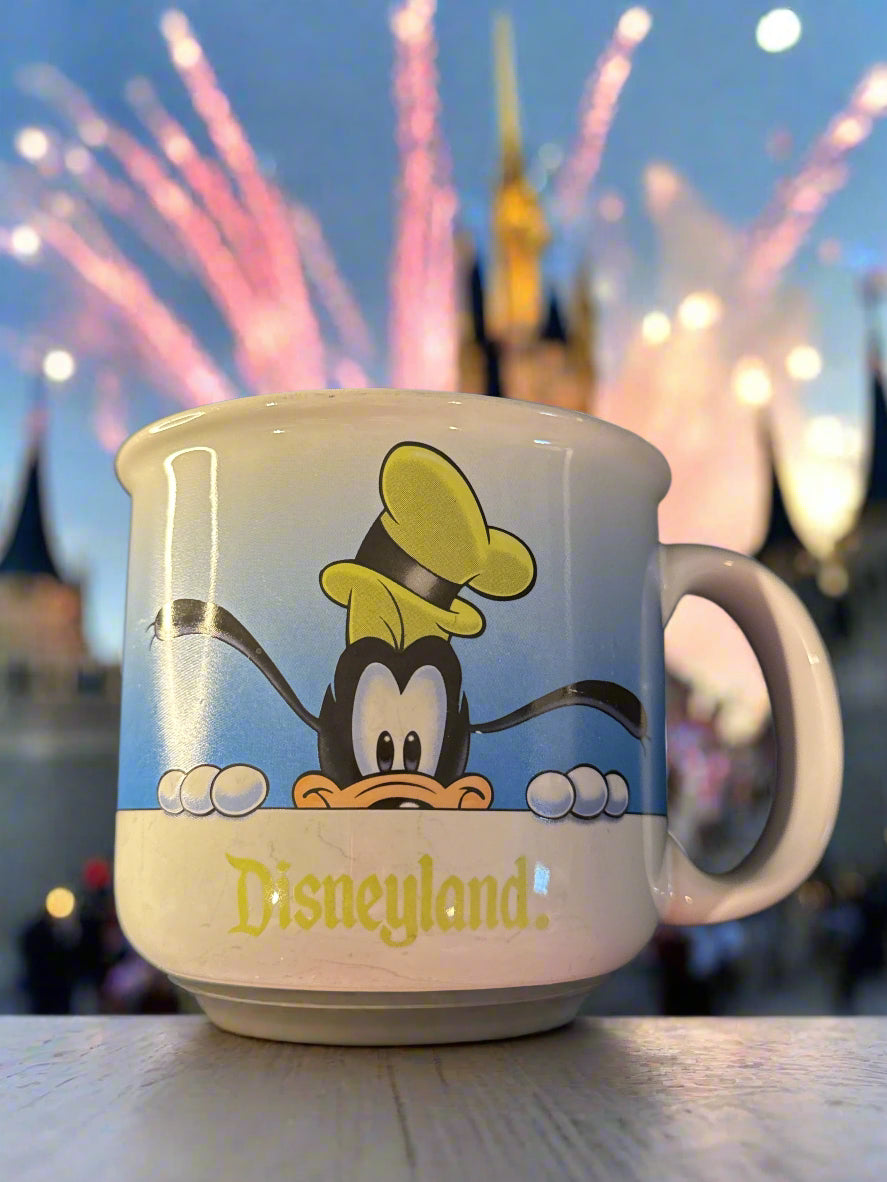 Disneyland Goofy Large Oversized Soup Coffee Mug Cup Bowl Disney Authentic 3.5" Tall