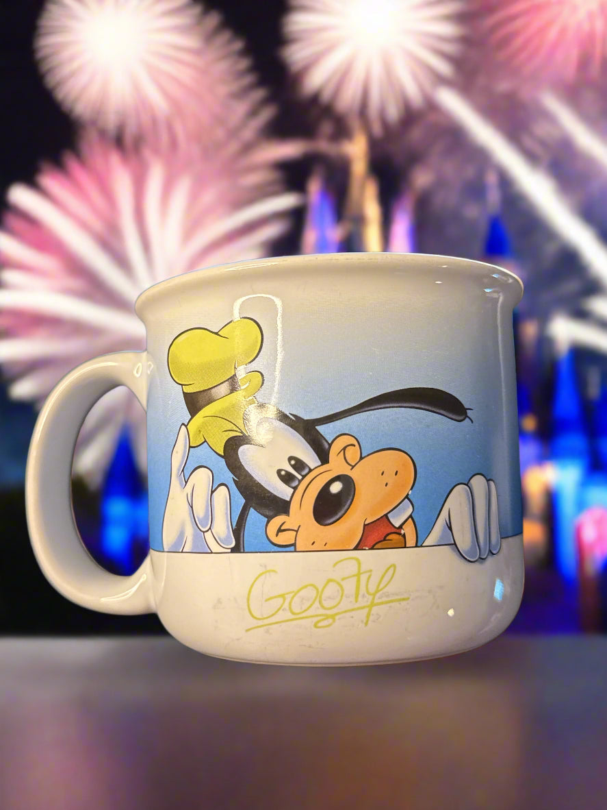 Disneyland Goofy Large Oversized Soup Coffee Mug Cup Bowl Disney Authentic 3.5" Tall