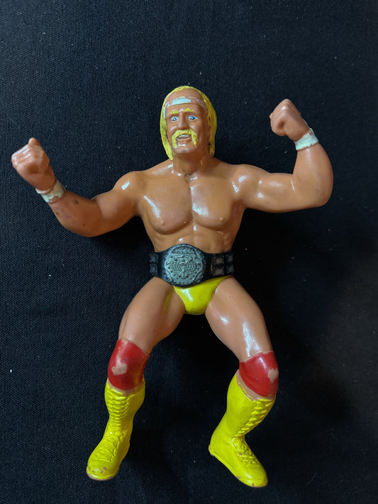Vintage Hulk Hogan WWF/WWE Rubber LJN Wrestling Figure 1984 Original w/ Belt 8" Tall M