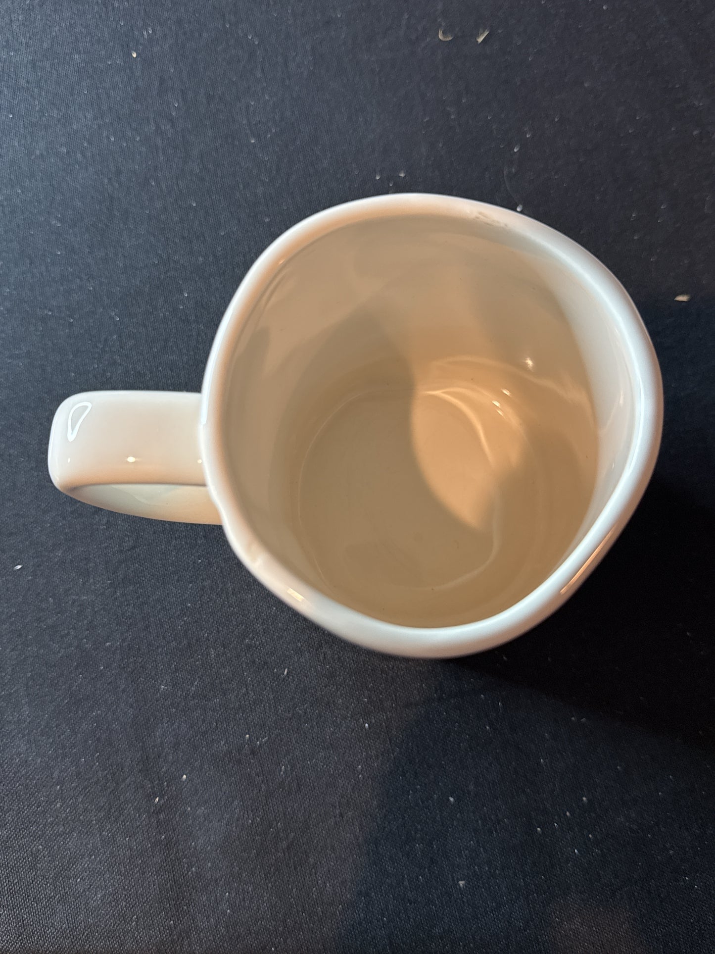 Rae Dunn "Tea" White Coffee Mug Cup Artisan Collection by Magenta 4.5" Tall