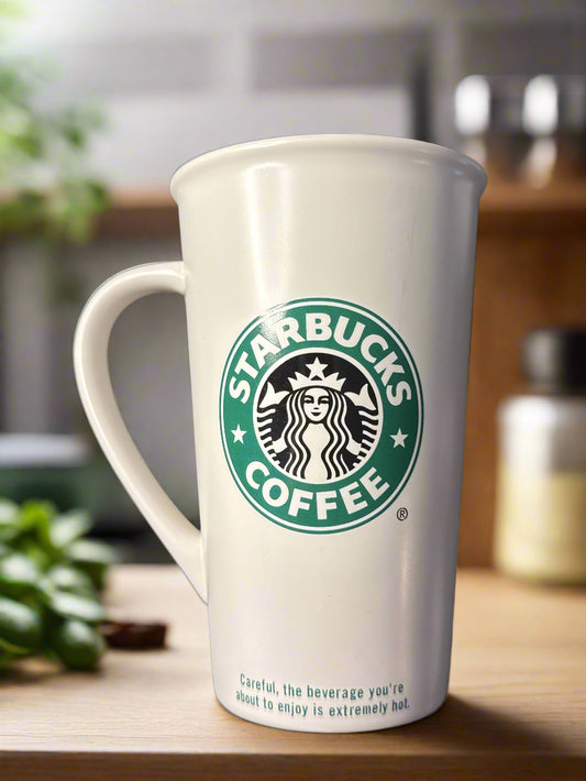 Starbucks 2006 Grande Tall Siren 16oz Mermaid Logo Ceramic Coffee Mug Cup Tumbler 5.75" Tall