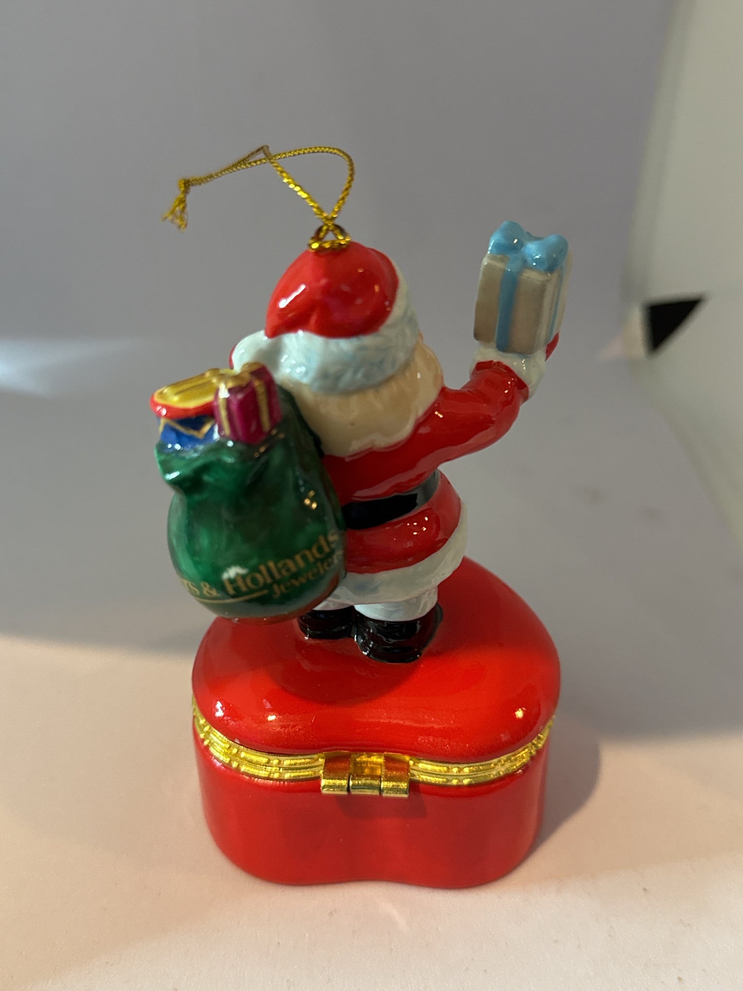 Rogers & Hollands Santa Clause Ring Holder Ornament 4.75" Tall