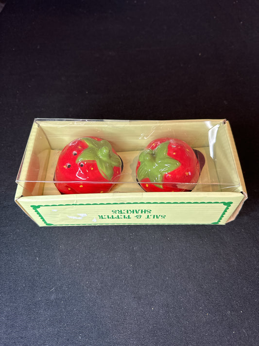 Strawberry Salt & Pepper Shakers New in Box