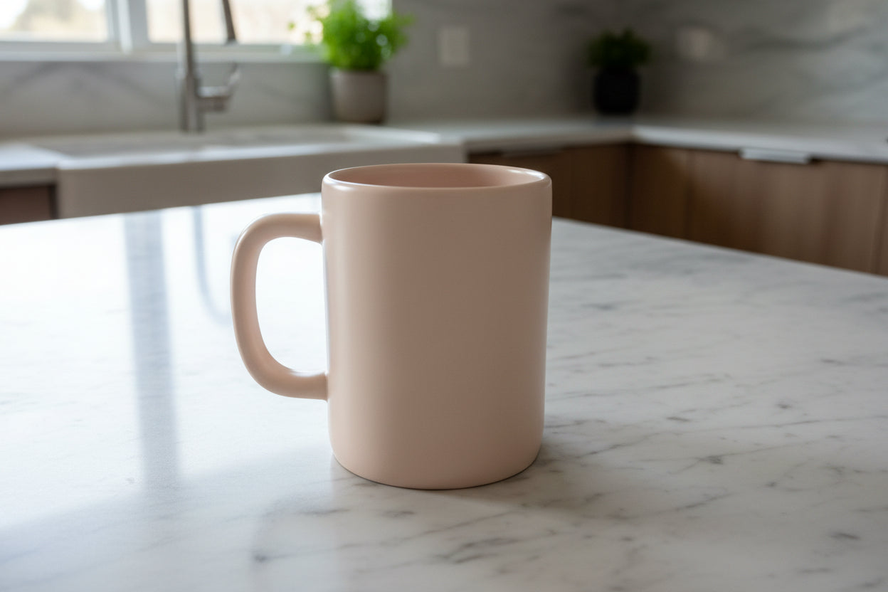 Rae Dunn Pink Cat Lover Coffee Cup Mug 4 7/8" Tall Artisan Collection Magenta