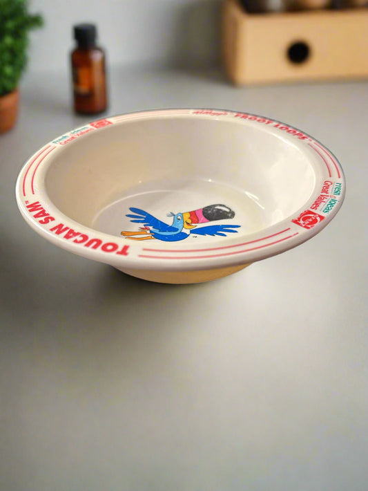 Rare Vintage Small Toucan Sam Kellogg Giant Brand Melamine Cereal Bow Froot Loops 6.5"