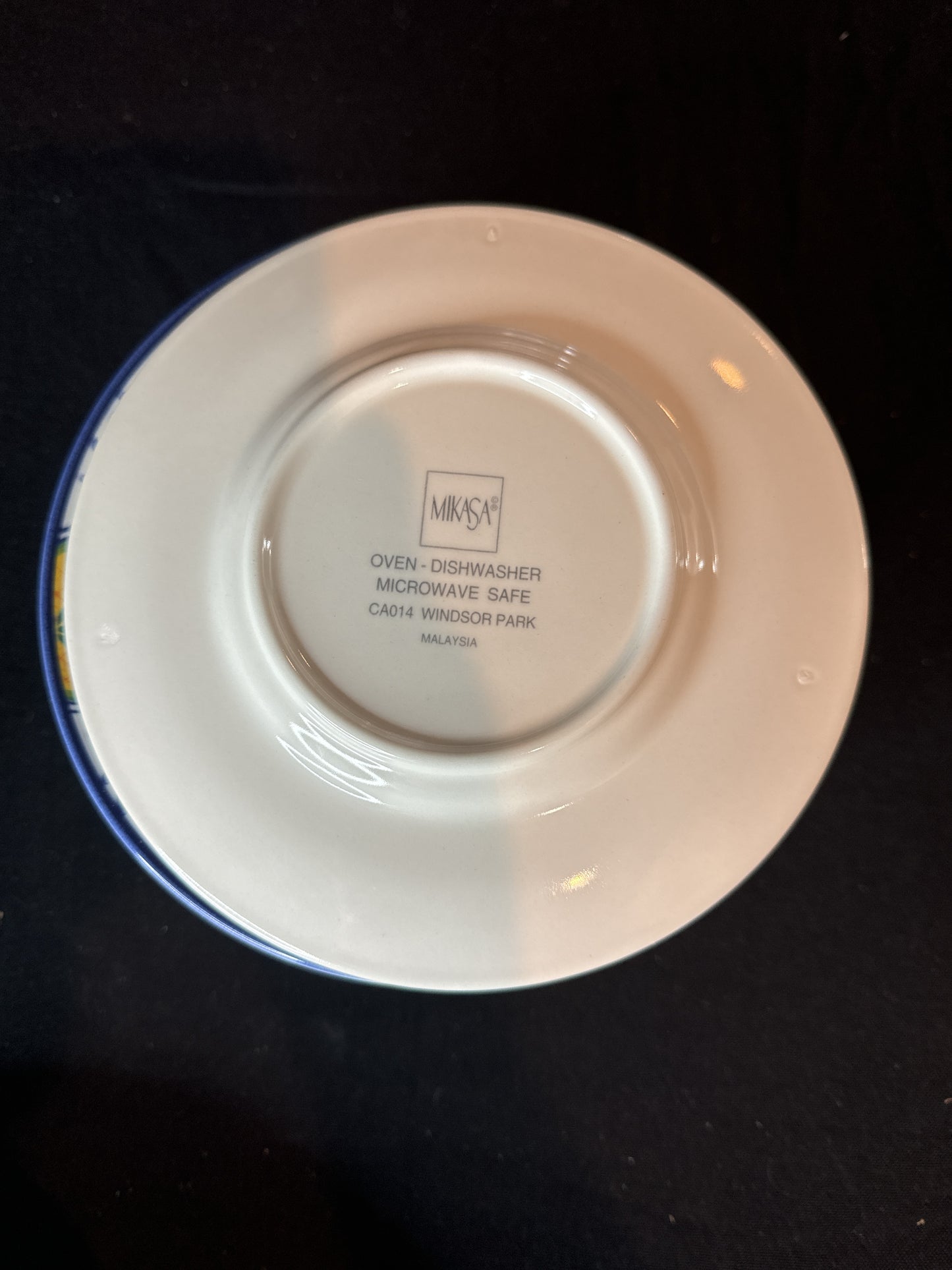 Mikasa Windsor Park Pattern Set of 6 Large Rim Soup Bowls & 7 Saucers/Bread Plates