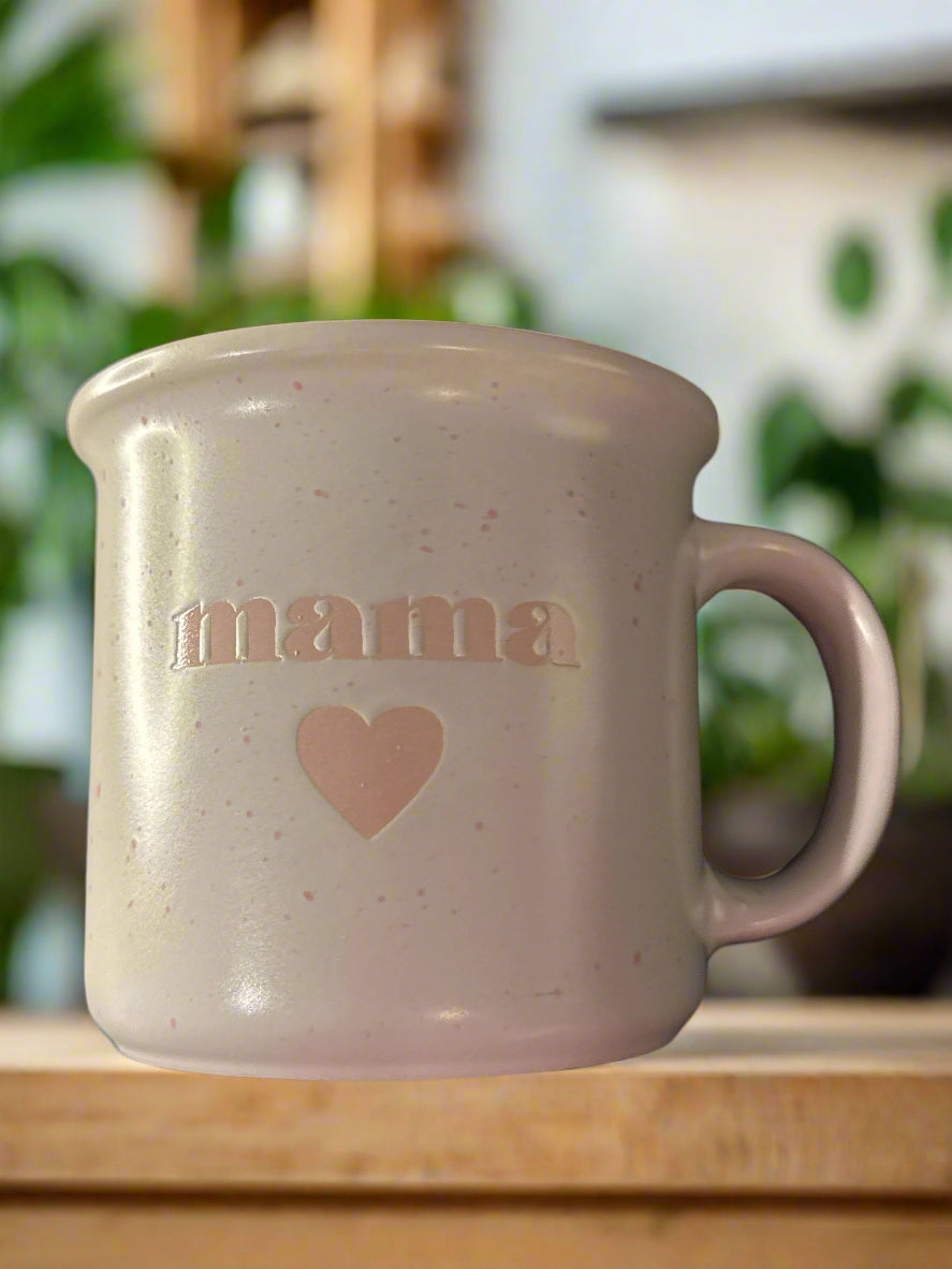 Rachel Zoe Pink mama Love Coffee Mug Cup 16oz 4" Tall Pink Interior