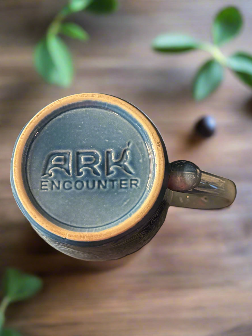 Ark Encounter Blue Interior Noah's Ark Ceramic Coffee Cup Mug 4.5" Tall New