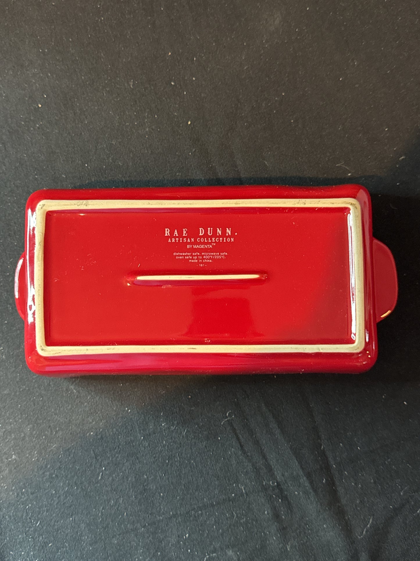Rae Dunn Santa Red Loaf Pan 9" x 5" New Artisan Collection by Magenta