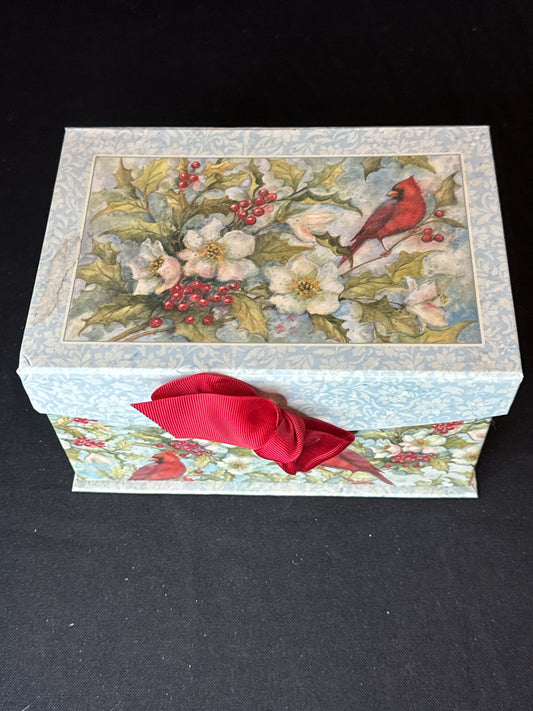 Susan Winger Decorative Flip Box Cardinal Design 8" X 5.5" X 4.5"