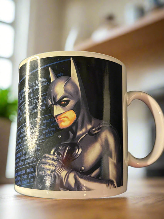 Very Rare Batman Large Rooftop Romeo Coffee Cup Mug 20oz Vintage Warner Bros. Studio