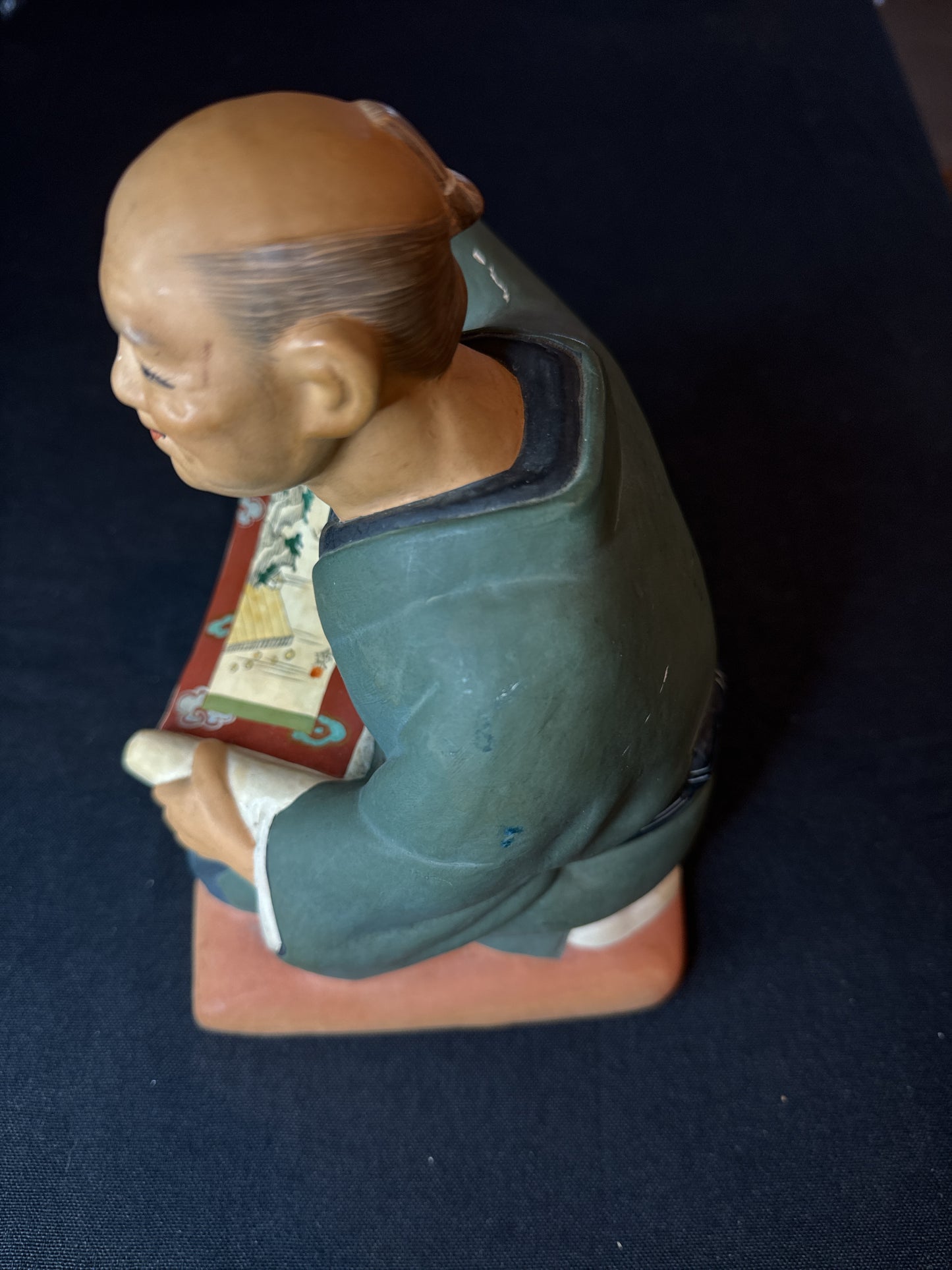 Hakata Uraski Ceramic Asian Figurine Made in Japan Hand Painted 8" Tall