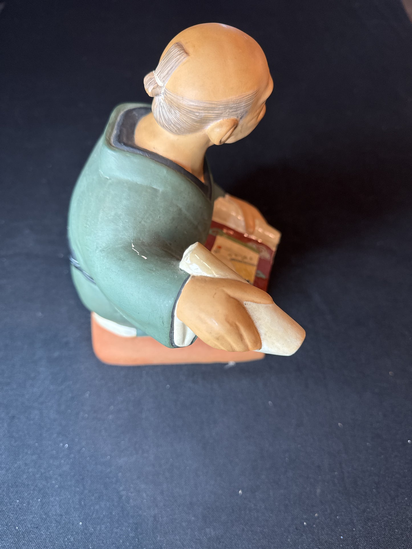 Hakata Uraski Ceramic Asian Figurine Made in Japan Hand Painted 8" Tall
