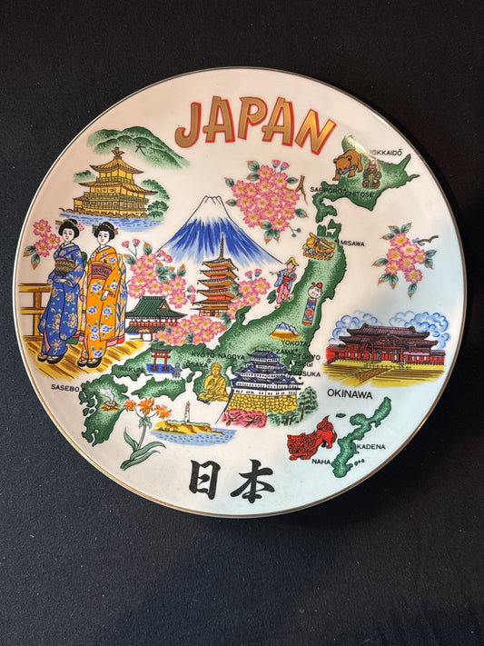 Vintage Japan Fine China Cities Of Japan 10.25" Wide Collector's Plate