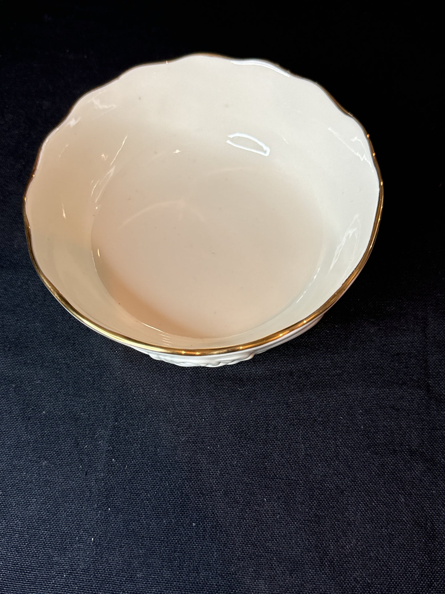 Vintage Lenox Rose Blossom Bowl 1998 5.5" 24K Gold Trim