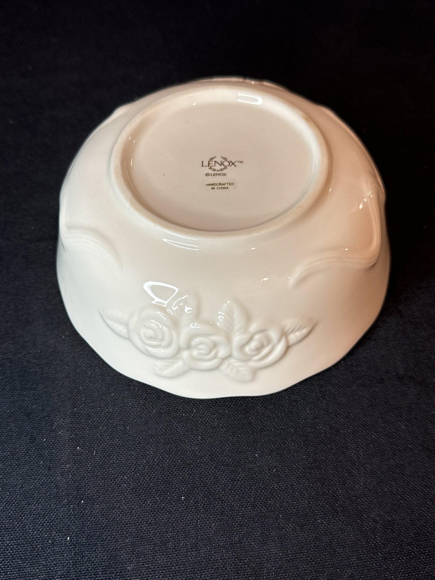 Vintage Lenox Rose Blossom Bowl 1998 5.5" 24K Gold Trim