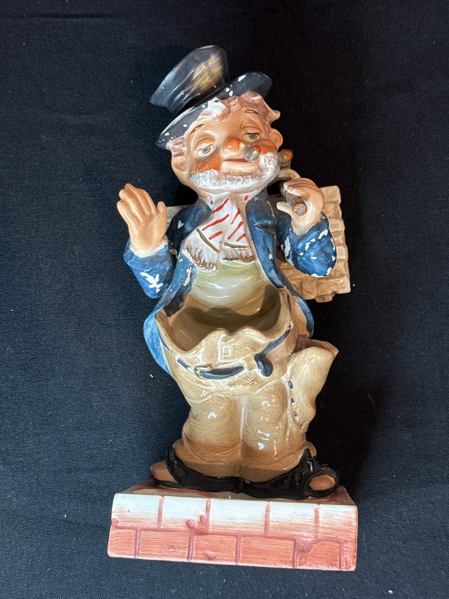 Hobo Ceramic Figurine by Shields Fifth Avenue Japan Openings for Trinkets 9.5" Tall