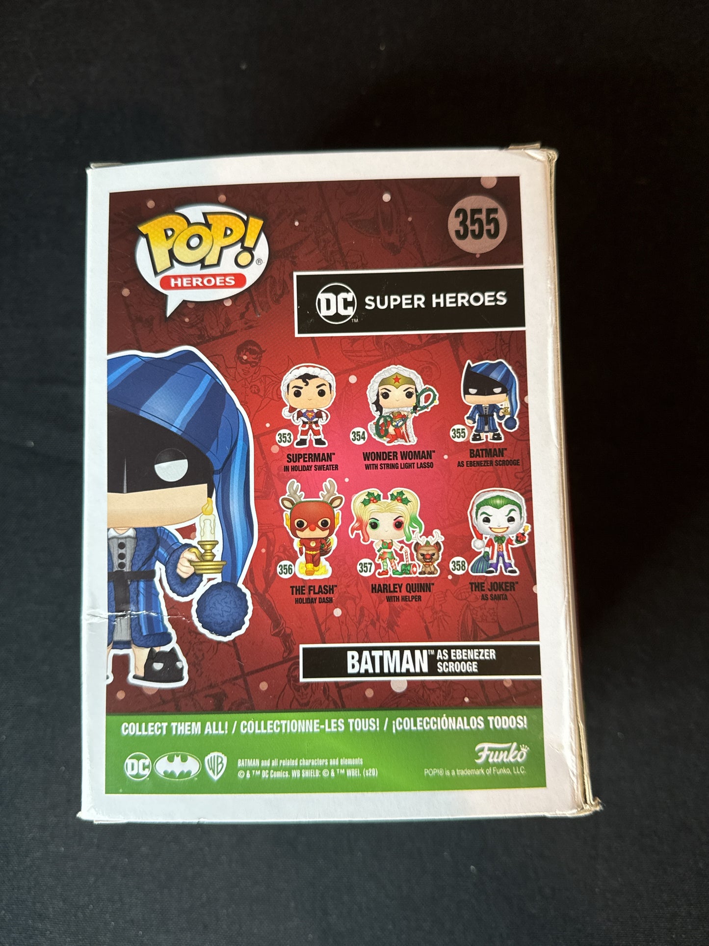 DC Holiday Batman as Ebenezer Scrooge Pop #355 Funko Pop DC Super Heroes 2020 NIB