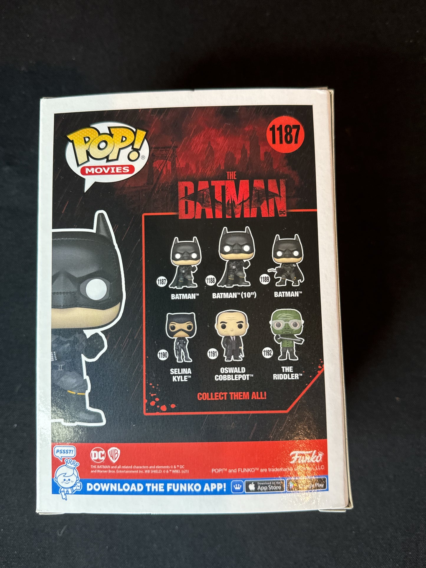 Funko Pop! Movies The Batman #1187 Batman Vinyl Figure New in Box