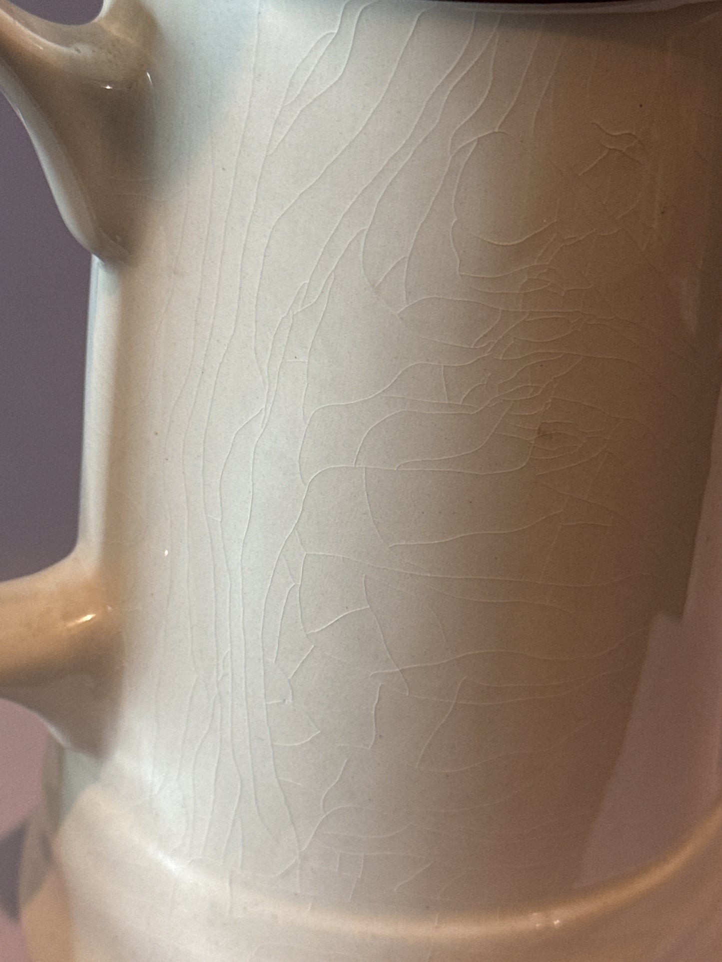 Very Rare Windsor Castle Stein Cup Mug White with Gold Trim 5.5" Tall Royal Falcon Ironstone