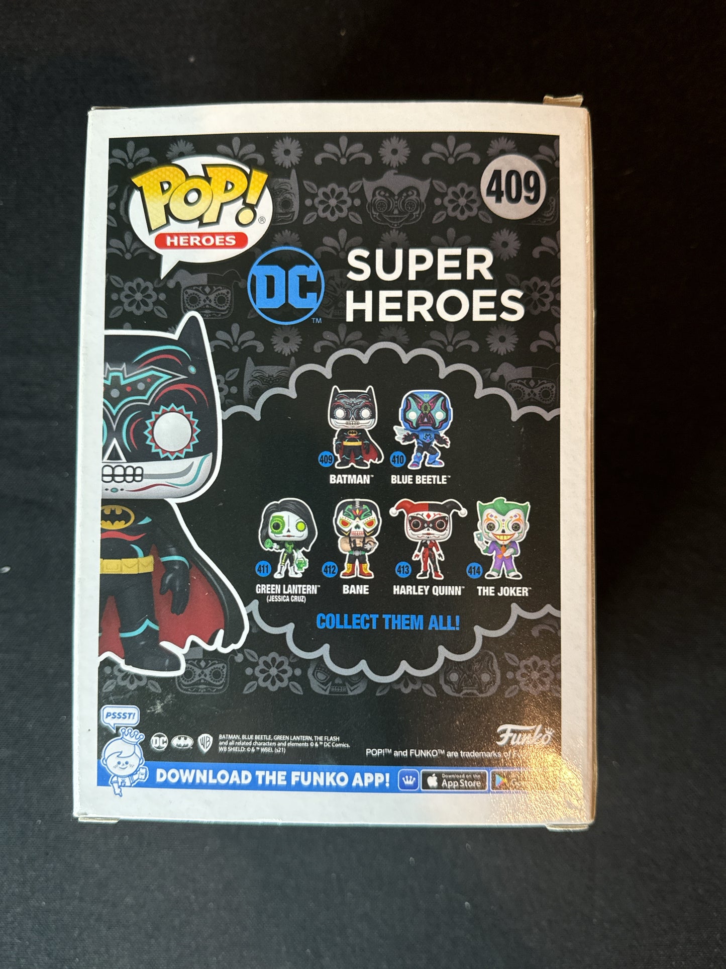 Funko Pop! DC Heroes Super Heroes #409 Batman Day of the Dead Vinyl Figure New in Box