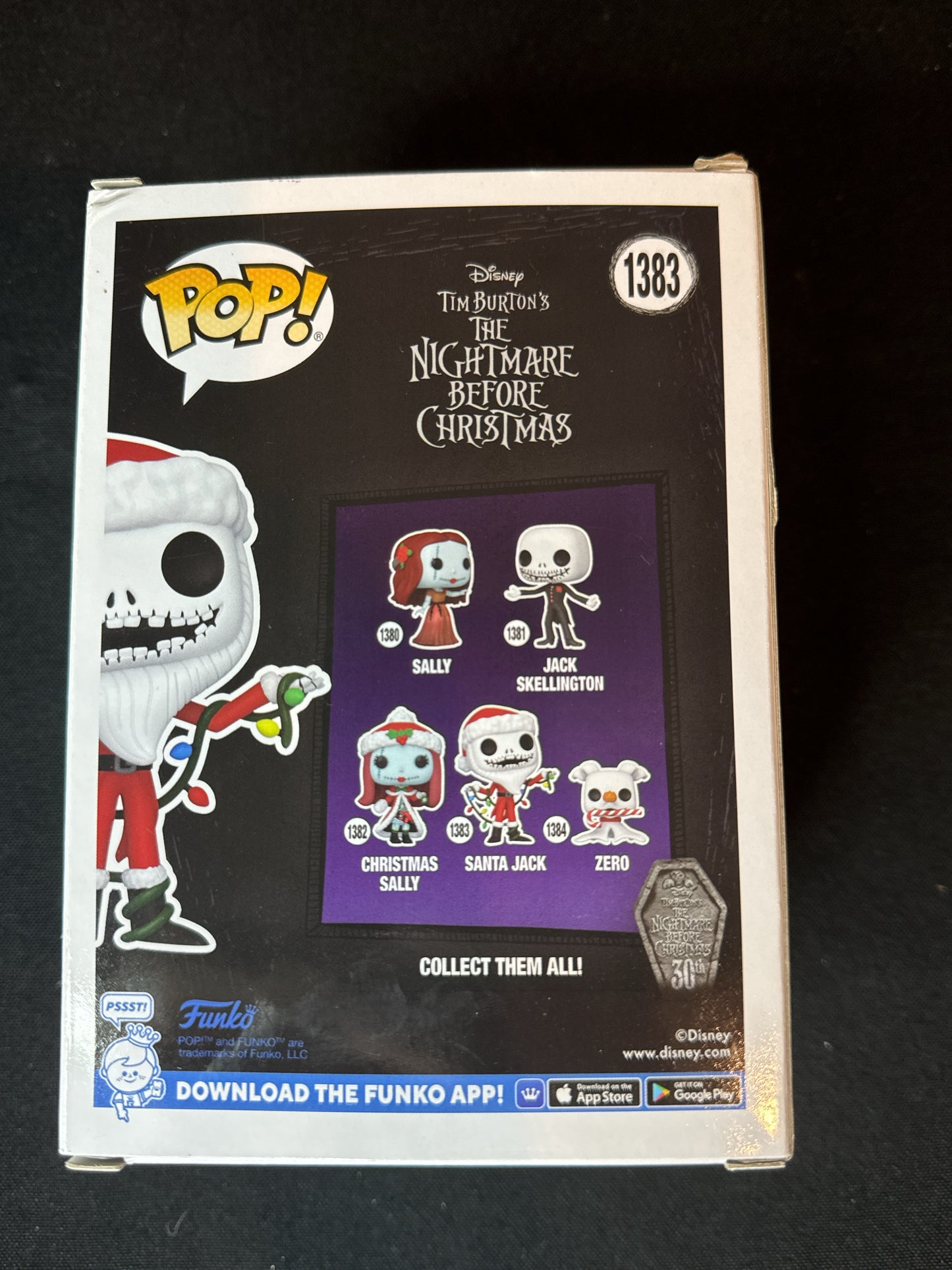 Funko Pop! Disney #1383 Santa Jack Nightmare Before Christmas Vinyl Figure New in Box