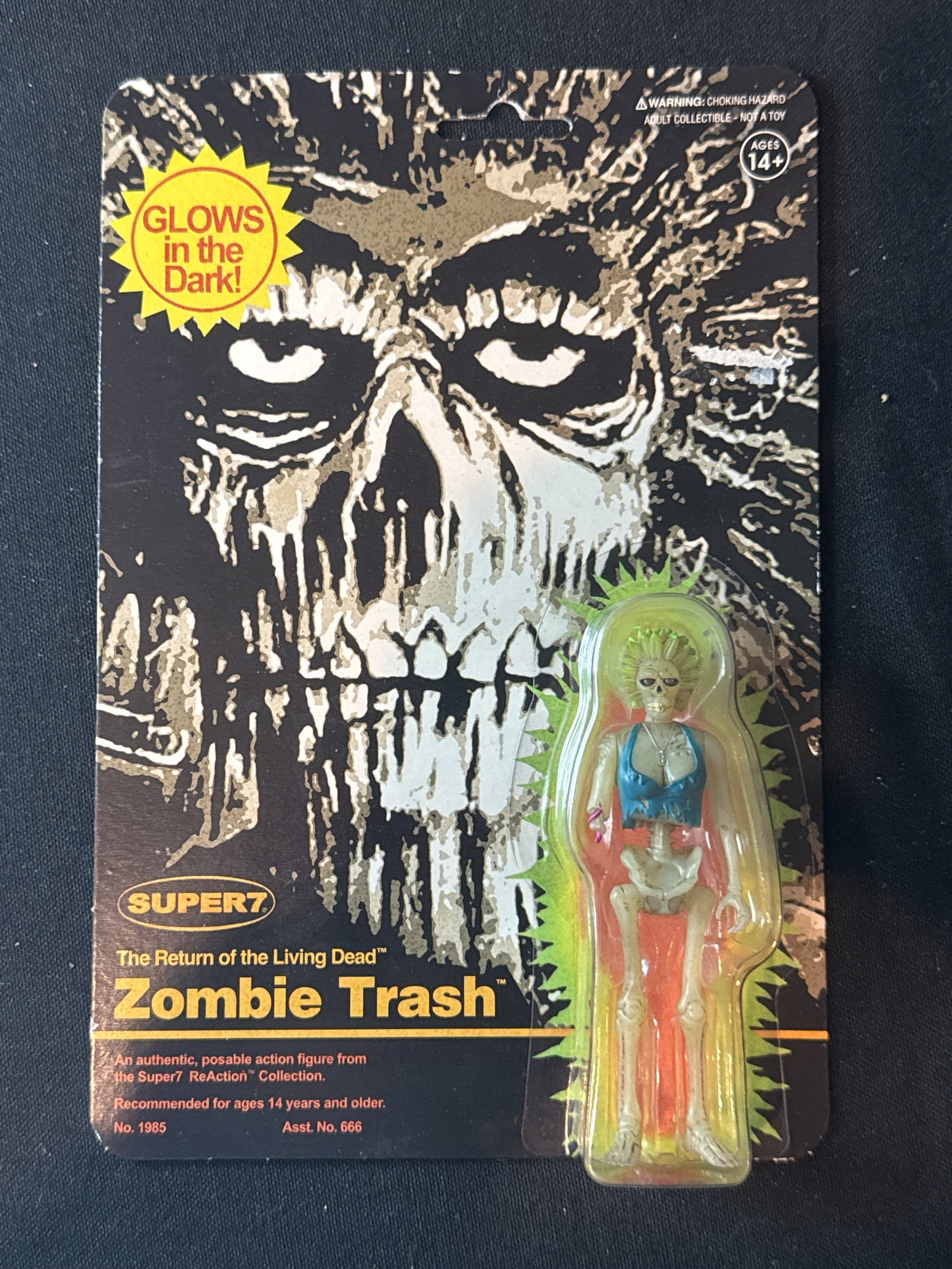 Return Of The Living Dead ReAction Figures Wave 5 Zombie Trash Monster Glows New in Box