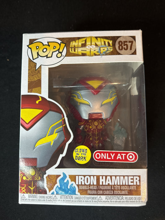 Funko Pop! Infinity Warps #857 Iron Hammer Bobble Head Glows in Dark New in Box