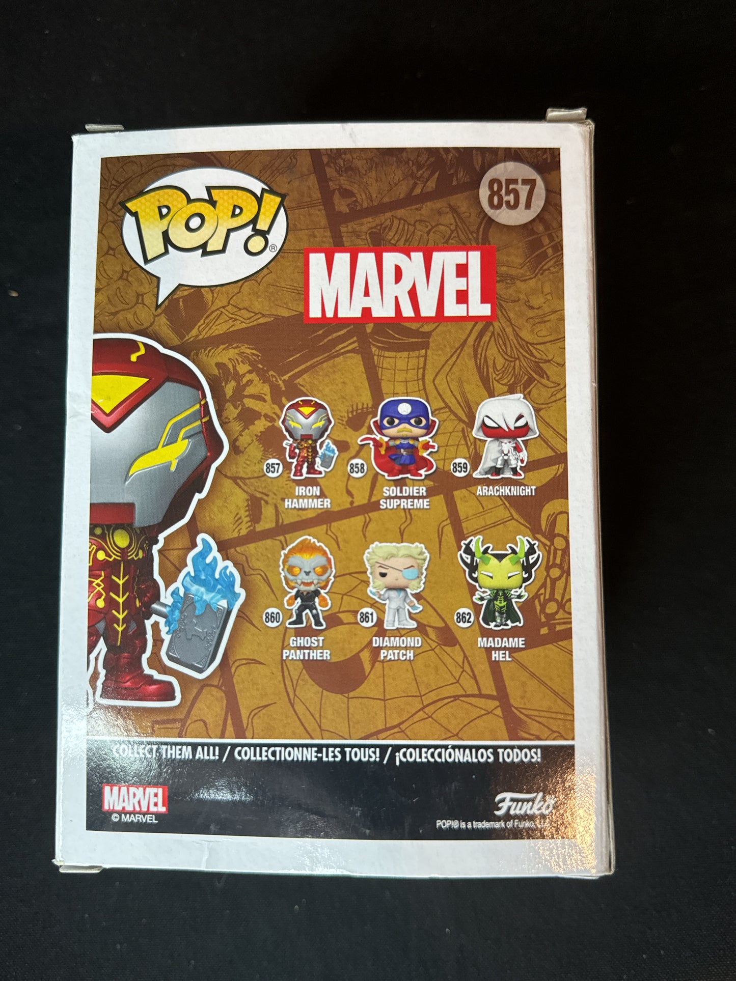 Funko Pop! Infinity Warps #857 Iron Hammer Bobble Head Glows in Dark New in Box