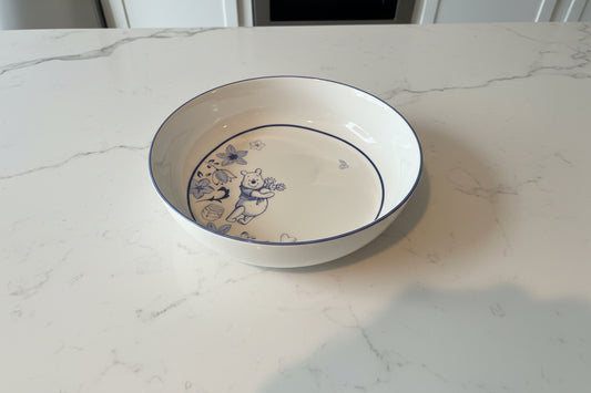 Zrike Winnie the Pooh Blue Dreams Dinner Bowl 8.5" Wide 2 1/8" Tall New