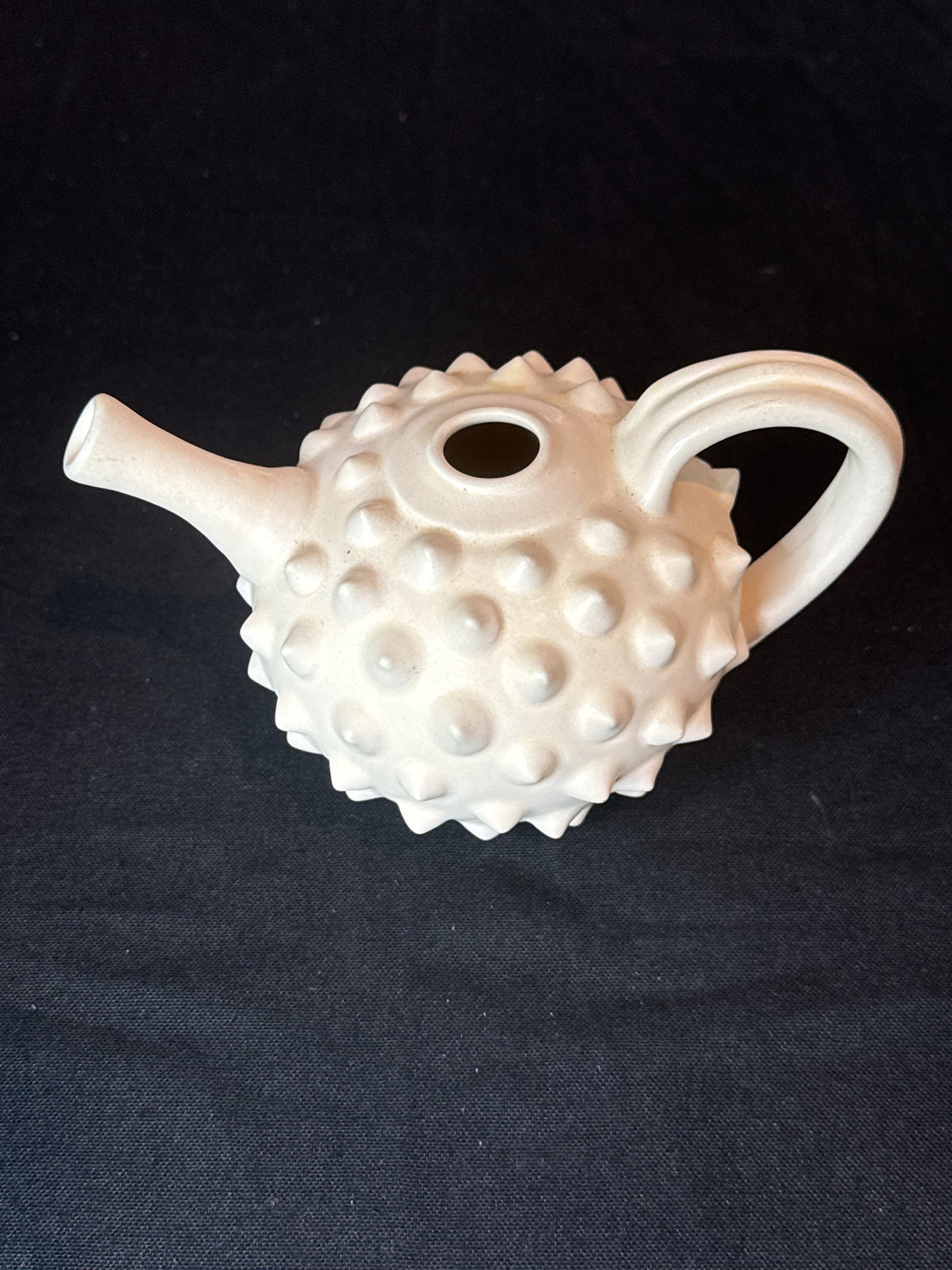 Small Hobnail White Pot for Watering Plants 4" Tall and 6.25" Long