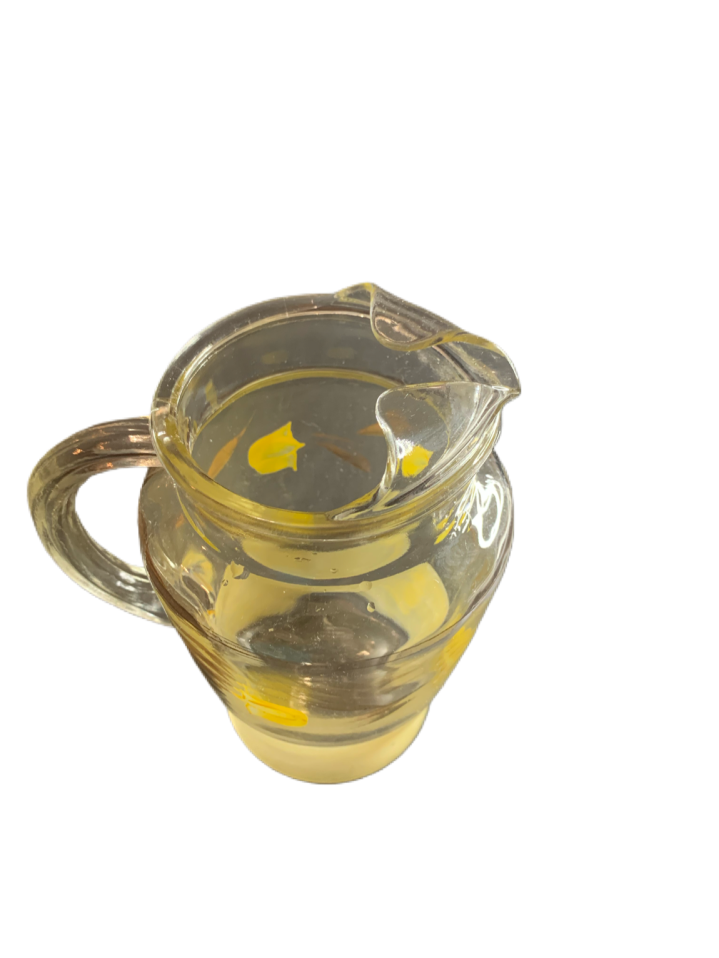 Sweet Summer Vintage Glass Pitcher. Full of Sunshine!