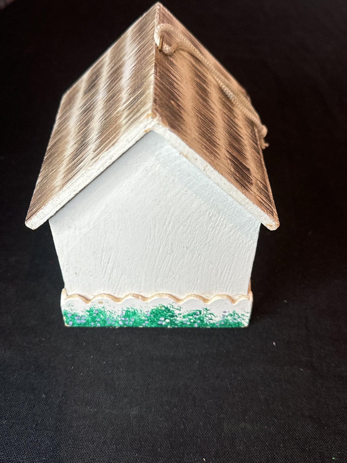 Small Bird House with Flowers Hand Painted 5.5" Tall 4" Wide and 5.25" Long