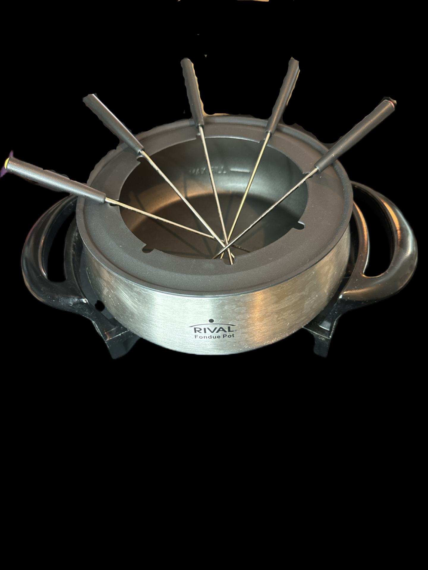 RIVAL Electric Fondue Pot Stainless Steel 3 Quart Excellent Pre Owned